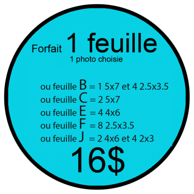 Forfait 1 feuille
